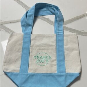 Trader Joe's Blue and White Tote Bag